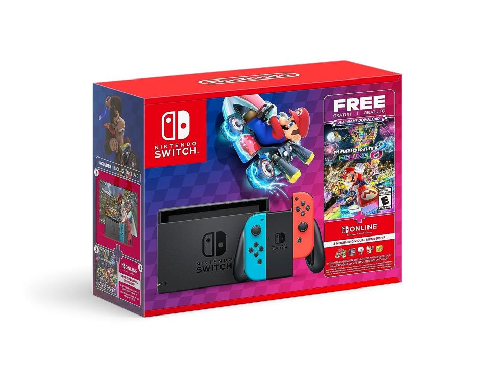 Nintendo Switch Mario Kart 8 Deluxe Bundle with Full Game Download and 3 Mo. Nintendo Switch Online Membership Included