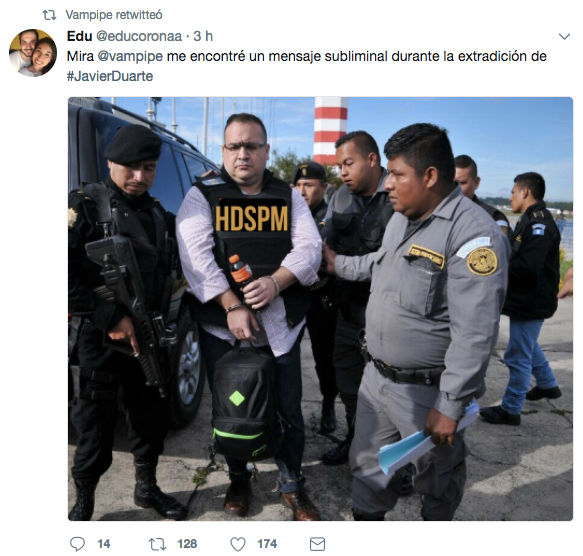 Memes por el traslado de Javier Duarte a México