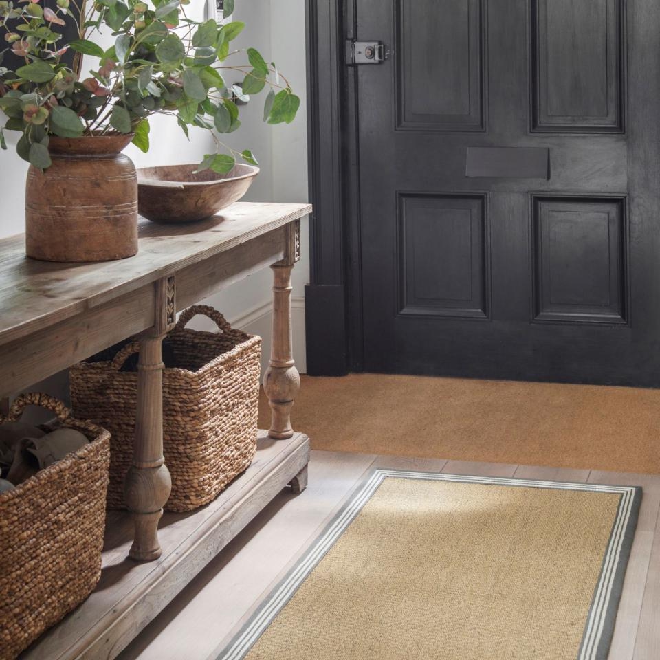 Hallway with large console table