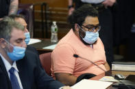 FILE - Richard Rojas appears in court for the start of his trial in New York, Monday, May 9, 2022. Prosecutors are largely relying on the testimony of victims to make a case against Rojas that could put him behind bars for decades. His lawyers are saying he had a mental breakdown that day and had no capacity to understand what he was doing. (AP Photo/Seth Wenig, File)