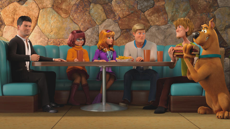 Simon Cowell pops up in 'Scoob!'. (Credit: Warner Bros)