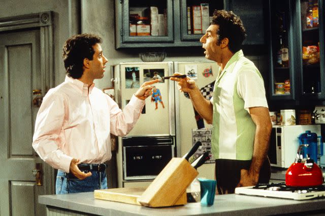 <p>Nbc Tv/Kobal/Shutterstock </p> Jerry Seinfeld and Michael Richards on <em>Seinfeld</em>