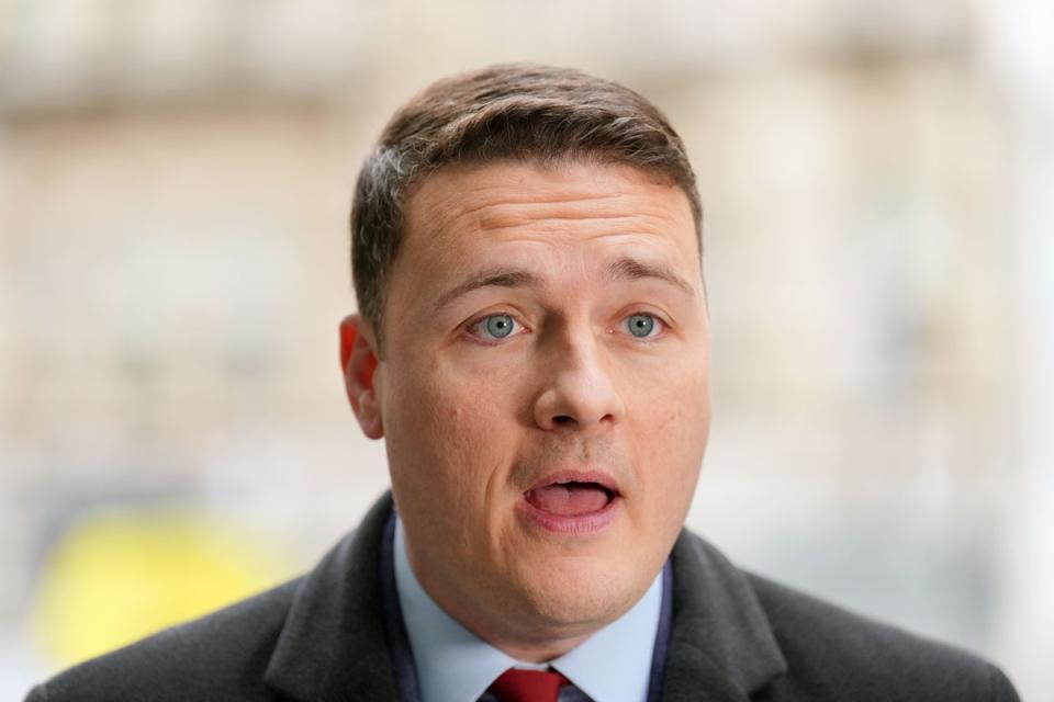 Wes Streeting accused the Tory leader of lying (Jonathan Brady/PA)
