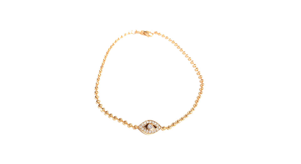 II EDITION Diamond Evil Eye Bracelet in 14k Gold 