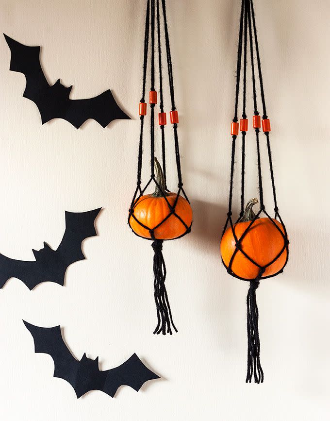 Macrame Pumpkin Hangers