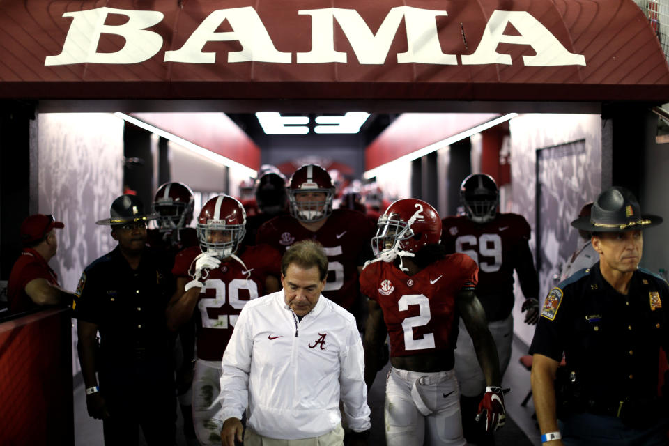 Nick Saban and the Crimson Tide could even lose a game and probably still make the College Football Playoff. (Reuters)