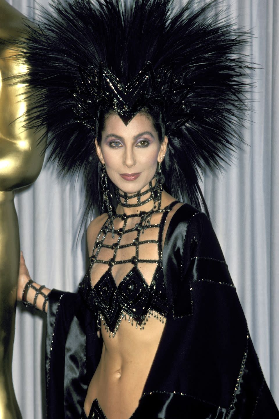 Cher's Feathered Headpieces