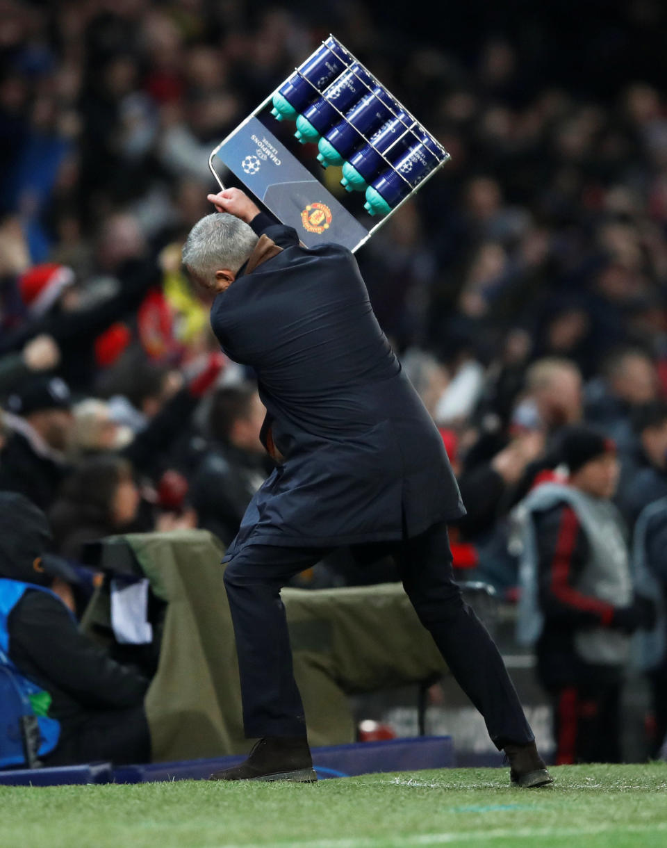 Jose Mourinho had an interesting way of celebrating Manchester United’s winning goal. (Reuters)