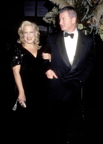 <p>Ron Galella/Ron Galella Collection via Getty</p> Bette Midler and husband Martin von Haselberg