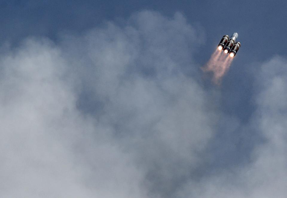 A United Launch Alliance Delta IV Heavy leaps from its launch pad on Tuesday, April 9, 2024, from LC-37, Cape Canaveral Space Force Station . This was the final launch for this vehicle as well as the Delta family of rockets. Craig Bailey/FLORIDA TODAY via USA TODAY NETWORK