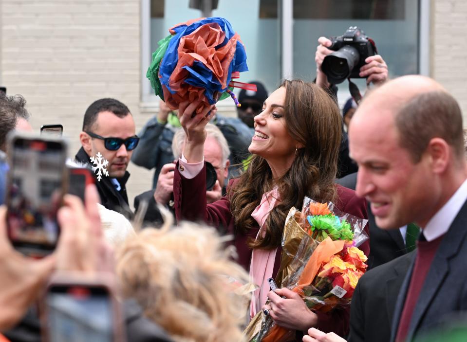 Catherine, Princess of Wales and Prince William, Prince of Wales during a visit to Roca, a non-profit organisation focusing on high-risk young people (WireImage)