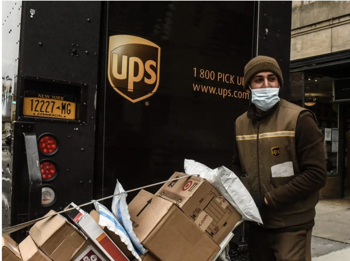 UPS delivery man mask