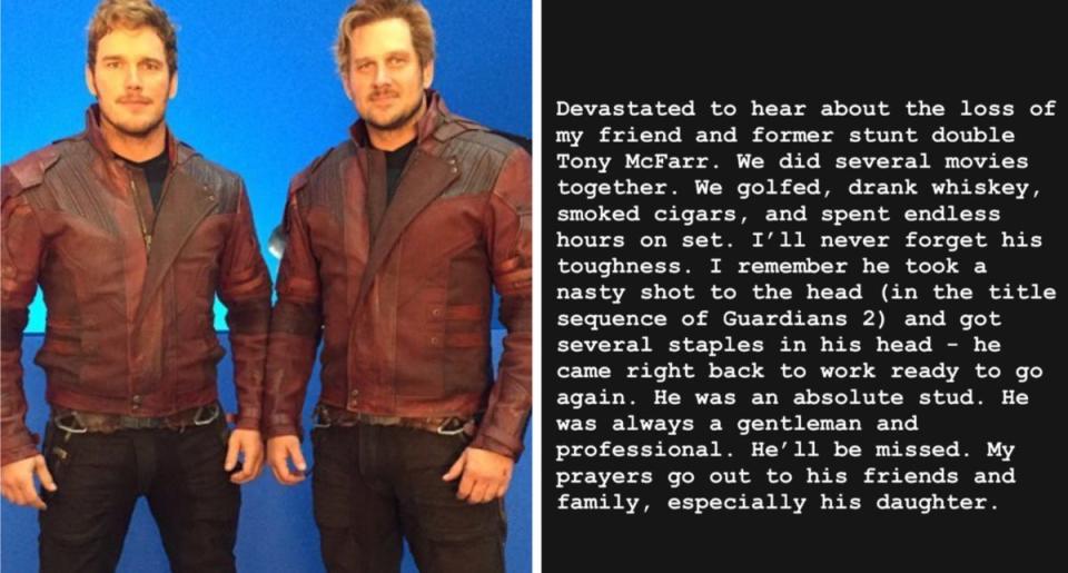 Pratt shared a moving post to his social media following the news (Instagram/@prattprattpratt)