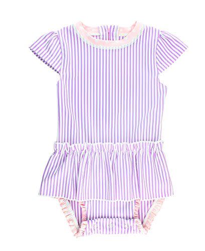 12) RuffleButts Infant/Toddler Peplum One Piece Swimsuit