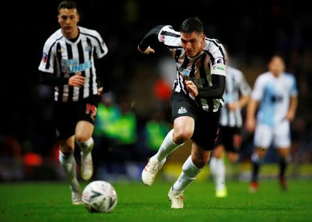 Soccer Football - FA Cup Third Round Replay - Blackburn Rovers v Newcastle United - Ewood Park, Blackburn, Britain - January 15, 2019 Newcastle United's Ciaran Clark in action Action Images via Reuters/Jason Cairnduff