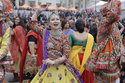 <span class="caption">Diwali in Trafalgar Square: a celebration of multicultural Britain.</span> <span class="attribution"><a class="link " href="https://www.shutterstock.com/image-photo/london-united-kingdom-03112019-square-charing-1549158512" rel="nofollow noopener" target="_blank" data-ylk="slk:Lara Ra/Shutterstock;elm:context_link;itc:0;sec:content-canvas">Lara Ra/Shutterstock</a></span>