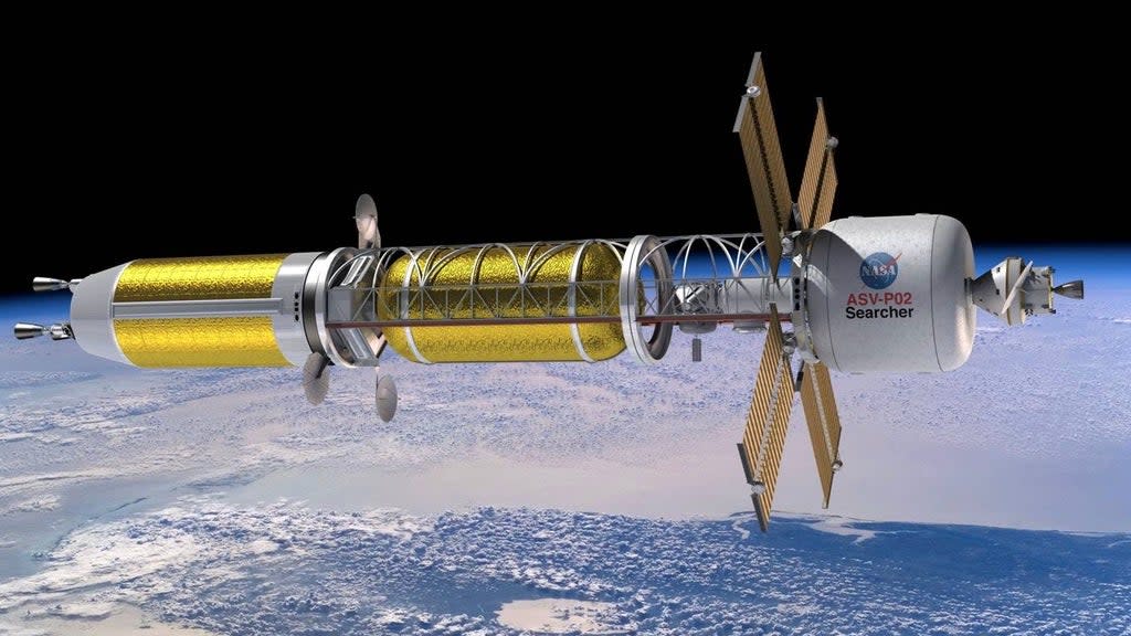 Nasa concept art of a nuclear propulsion spacecraft (Nasa)