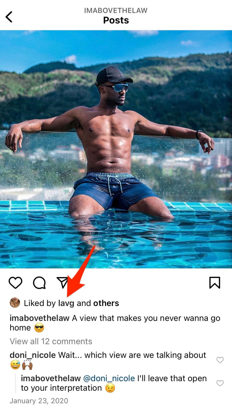 A screenshot from Uche's Instagram.