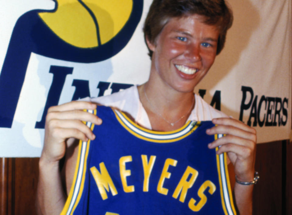 Ann Meyers became the first woman to sign a free-agent contract in the NBA on Sept. 5, 1979. (Getty Images)