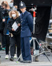 <p>Harry Styles is seen in character shooting scenes for his new film <em>My Policeman</em> in Brighton on Tuesday in the U.K.</p>