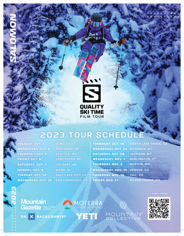 Quality Ski Time Film Tour North American dates<p>Salomon</p>