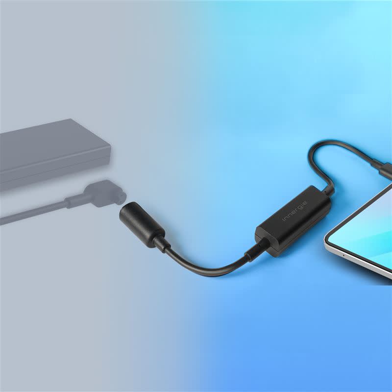 【Innergie C-Converter 】100瓦Tip對USB-C 充電連接器，可把傳統筆電充電器tip頭轉換成USB-C 介面，升級成USB-C 快充充電器，最高支援100瓦。（圖／品牌業者提供）