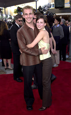 James Van Der Beek and Heather McComb at the Westwood premiere of Paramount's Lara Croft: Tomb Raider