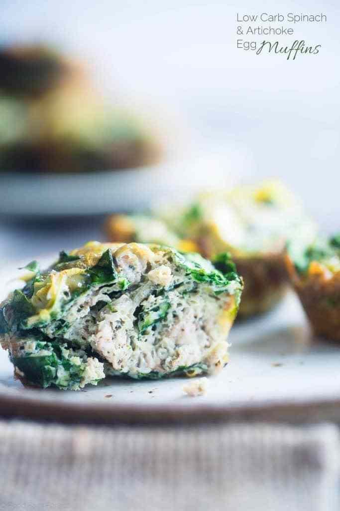 Spinach and Artichoke Breakfast Egg Muffins