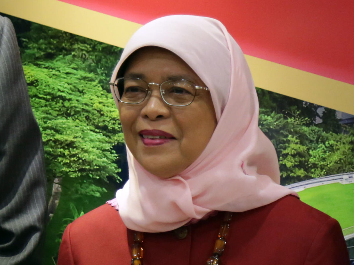 Singapore's President Halimah Yacob at the Nanyang Technological University on 23 July 2019. (PHOTO: Dhany Osman / Yahoo News Singapore)