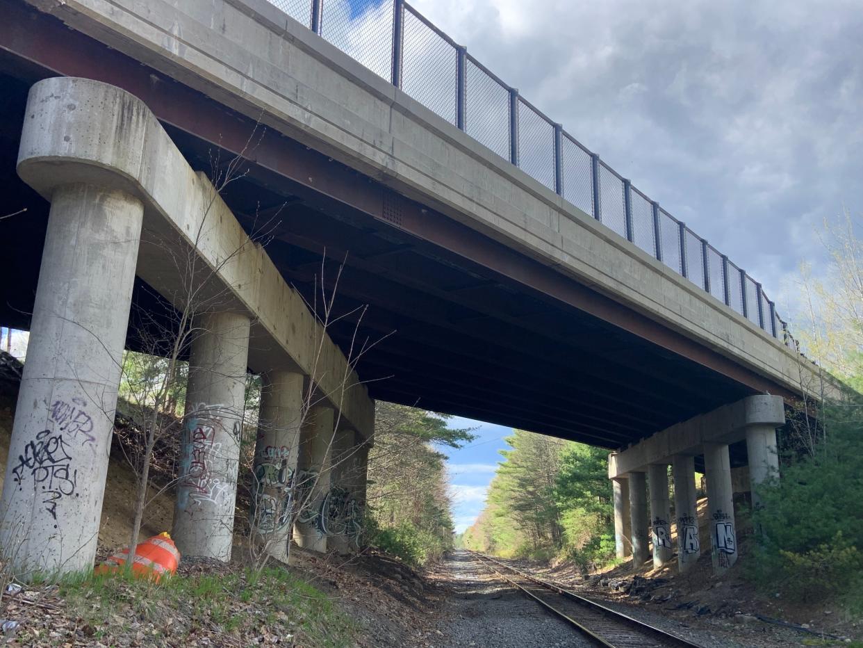 Law enforcement officials are asking for the public's help to determine who left a hoax device designed to look harmful on this bridge in Templeton.