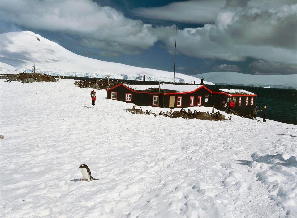 the "Penguin Post Office," Port Lockroy on Goudier Island in Antarctica