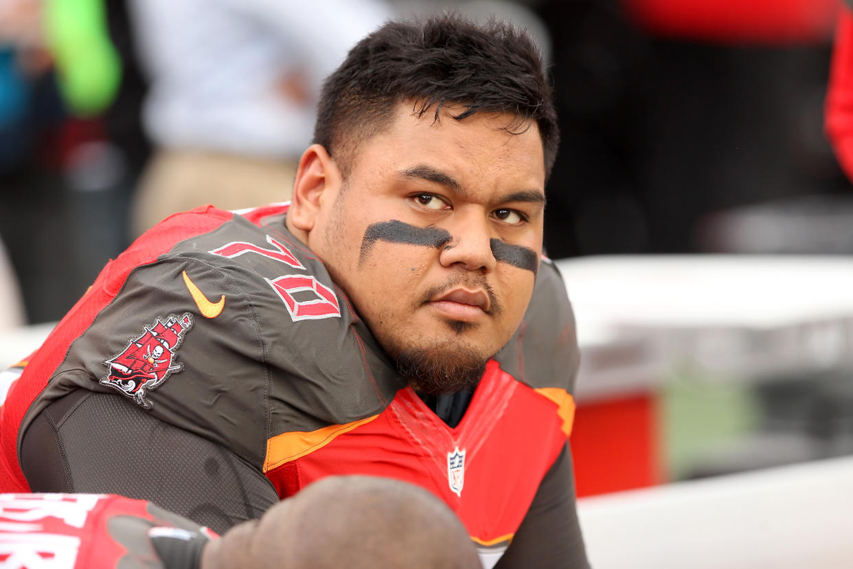 Sealver Siliga is a sixth-year defensive tackle for the Tampa Bay Buccaneers. (Getty)