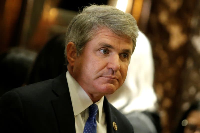 FILE PHOTO: U.S. Representative Michael McCaul (R-TX) arrives at Trump Tower to meet with U.S. President-elect Donald Trump in New York
