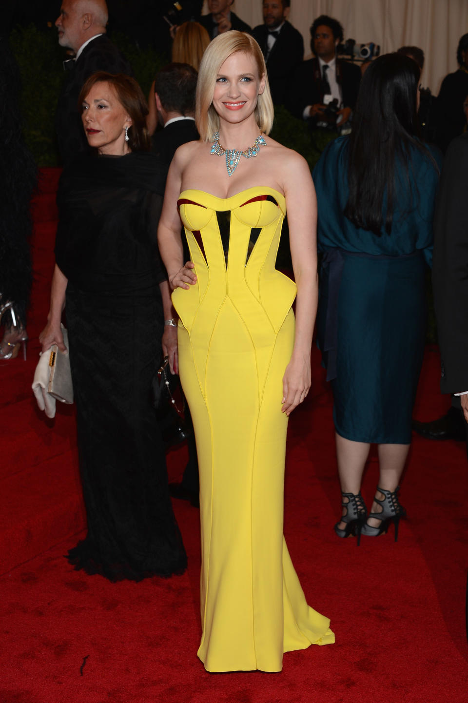 NEW YORK, NY - MAY 07: Actress January Jones attends the "Schiaparelli And Prada: Impossible Conversations" Costume Institute Gala at the Metropolitan Museum of Art on May 7, 2012 in New York City. (Photo by Dimitrios Kambouris/Getty Images)