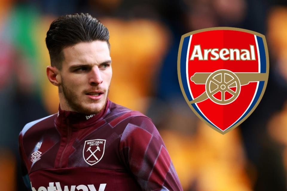 Top target: Arsenal are ready to make a huge summer move for West Ham star Declan Rice (Getty Images)