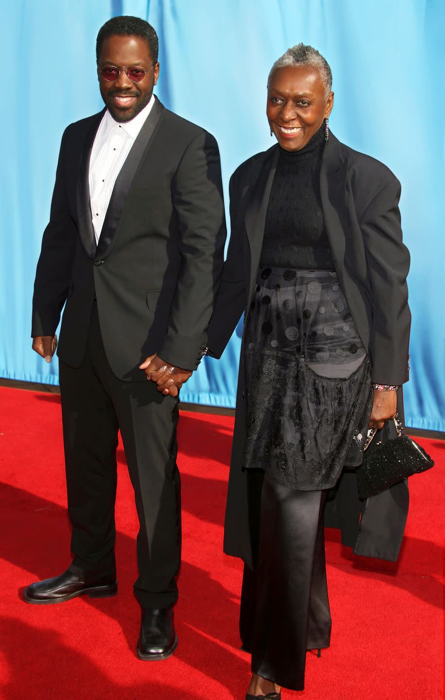 los angeles, ca march 02 actor kadeem hardison l and his mother arrive at the 38th annual naacp image awards held at the shrine auditorium on march 2, 2007 in los angeles, california photo by frederick m browngetty images for naacp