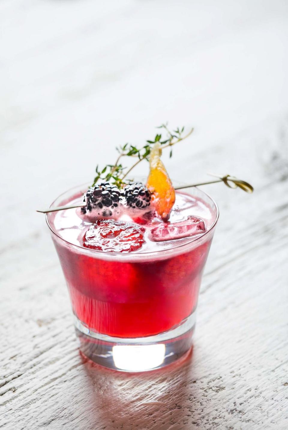 PHOTO: A Cinco de Mayo cocktail, the Blackberry Ginger Margarita with candied ginger and thyme garnish. (Casamigos )