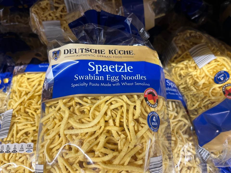 Deutsche Küche Spaetzle egg noodles at Aldi