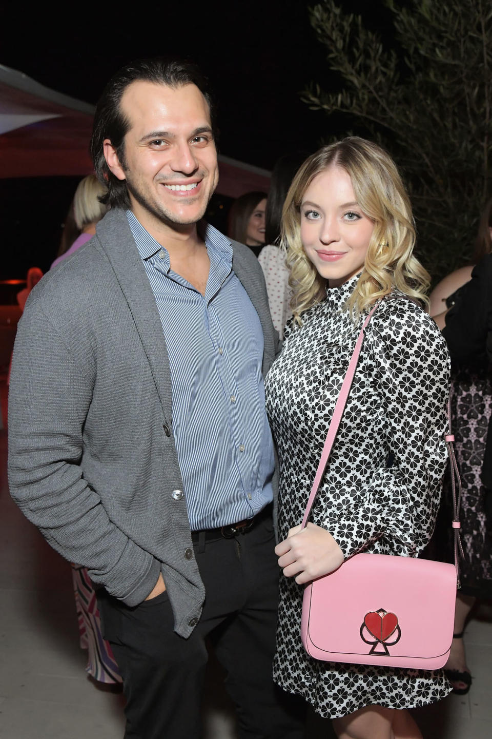 Jonathan Davino (L) and Sydney Sweeney attend the InStyle and Kate Spade dinner at Spring Place on October 23, 2018 in Los Angeles, California.  (Charley Gallay / Getty Images for InStyle)