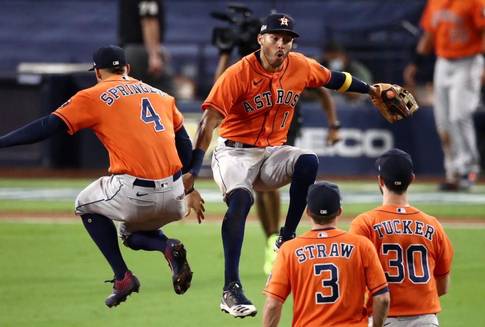 By forcing Game 7 in the ALCS, the Houston Astros have already made MLB postseason history. (Photo by Sean M. Haffey/Getty Images)