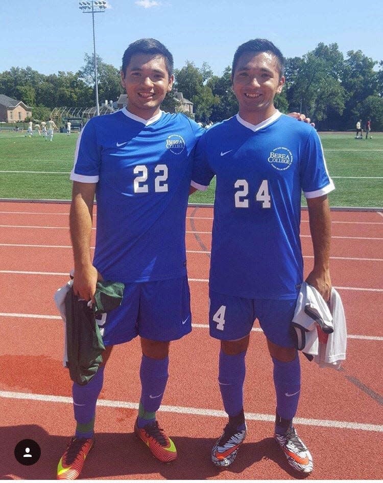 Chris (left) and Michael Malpartida on the soccer team at Berea College. Christopher identifies as gay and Michael as bisexual. The brothers eventually quit the team due to discrimination.