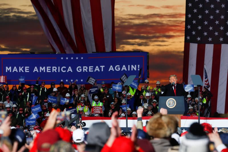 U.S. President Donald Trump attends campaign events in Pennsylvania