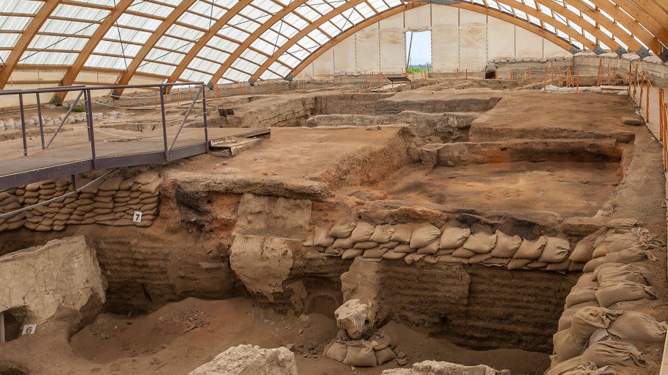 The neolithic site of Çatalhöyük, southeast of Konya, - mycan/iStockphoto/Getty Images