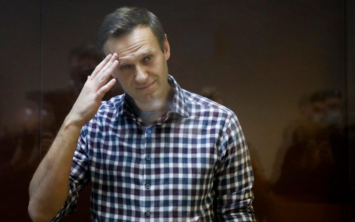 Alexei Navalny said on Wednesday that he sees no other way other than a hunger strike to attract attention to his deteriorating health - Alexander Zemlianichenko/AP