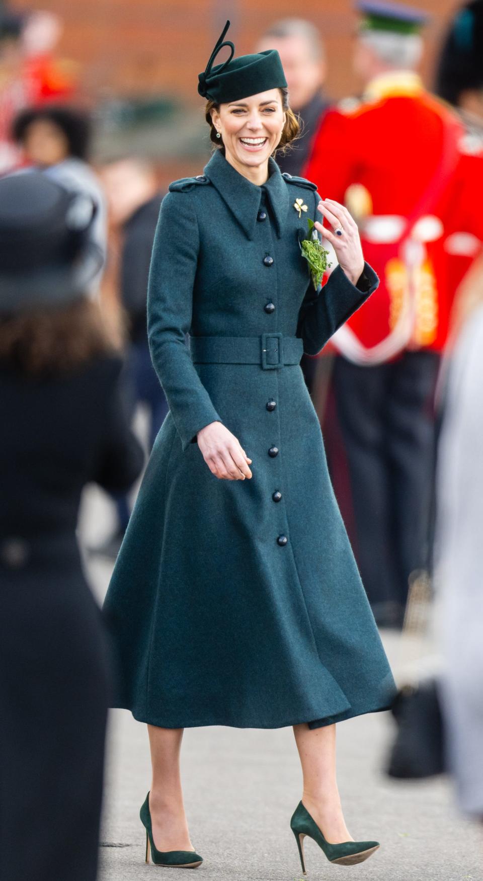 Kate Middleton wearing a green dress on St Patrick's Day in 2022