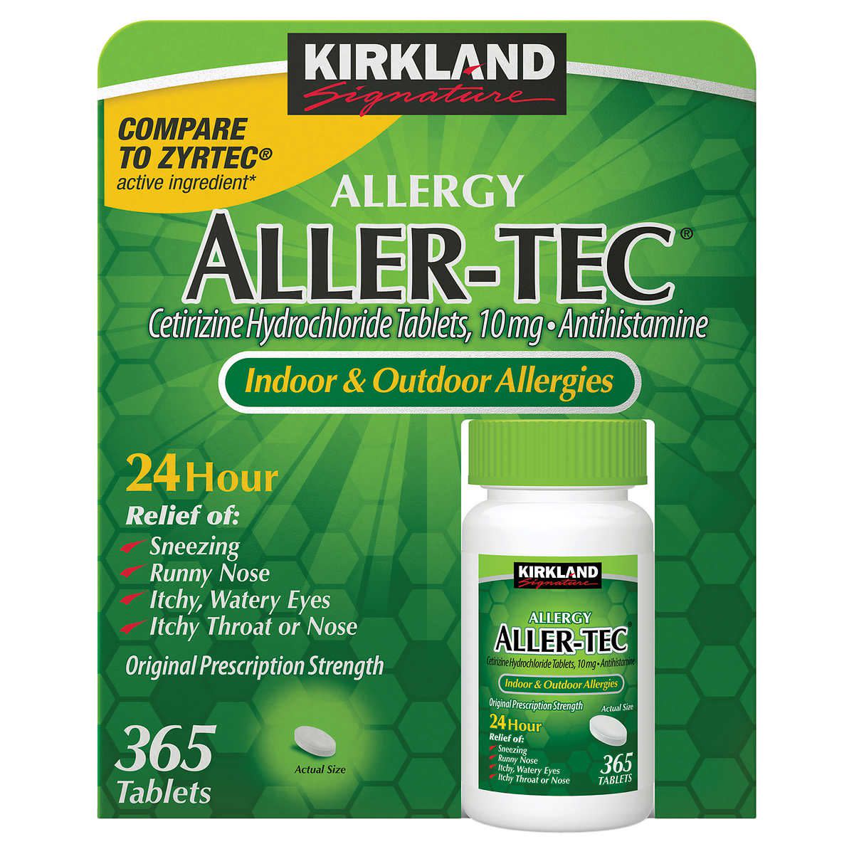 Kirkland Signature Aller-Tec Tablets, 365 ct.