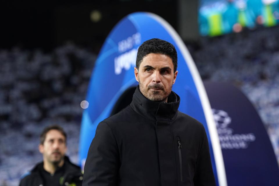 Arsenal manager Mikel Arteta bemoned his side’s first-leg defeat in Porto (PA Wire)