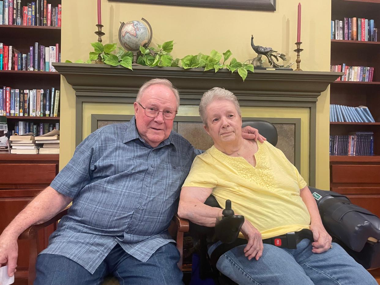 Larry and Carol Burnett on June 1, 2023. Larry Burnett has retired for the second time after working at Regency-on-the-Lake for three years to be closer to his wife.