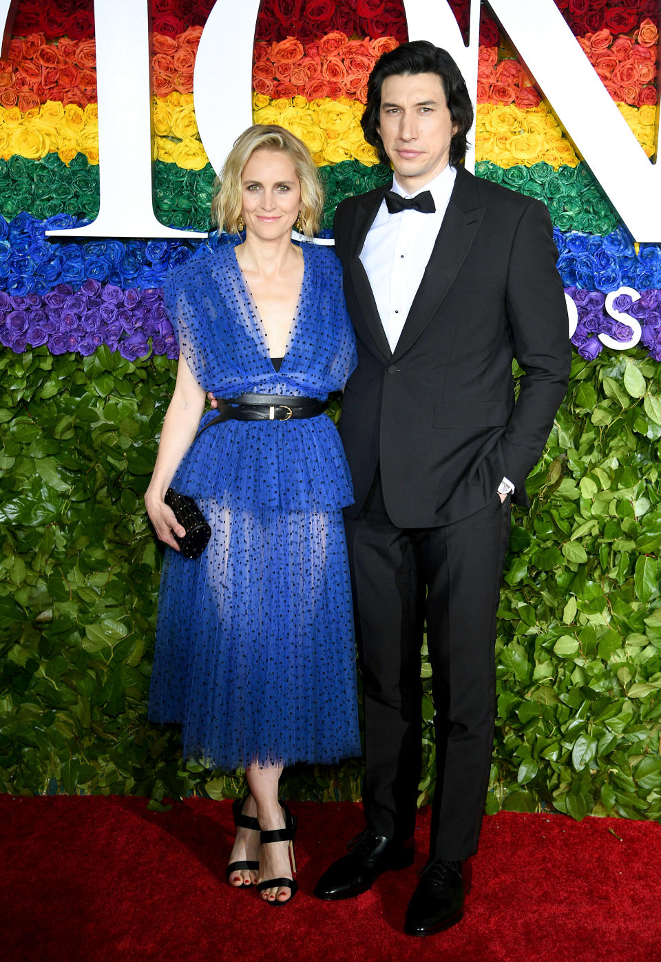 NEW YORK, NEW YORK - JUNE 09: Joanne Tucker and Adam Driver attend the 73rd Annual Tony Awards at Radio City Music Hall on June 09, 2019 in New York City. (Photo by Dimitrios Kambouris/Getty Images for Tony Awards Productions)