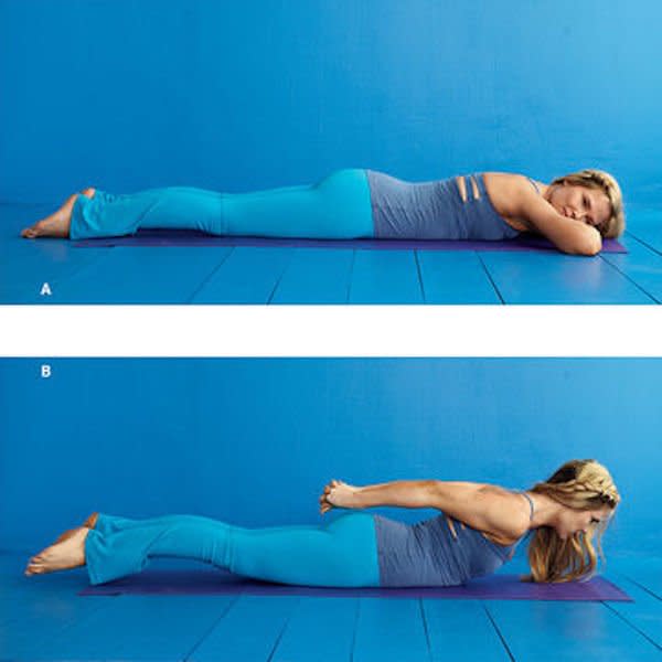 Tone your abs and get your pre-baby body back fast with this calming yoga routine.